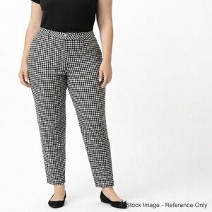 D Jeans Black White Gingham Check Stretch Pants Size 10 EUC